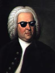 bach with shades
